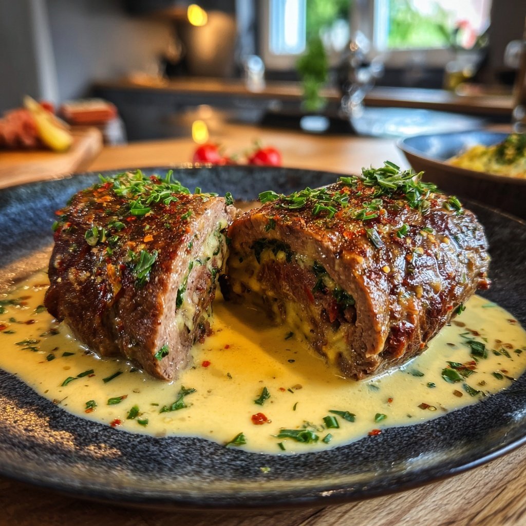 Hausmannskost Rinderrouladen mit Rahmsoße