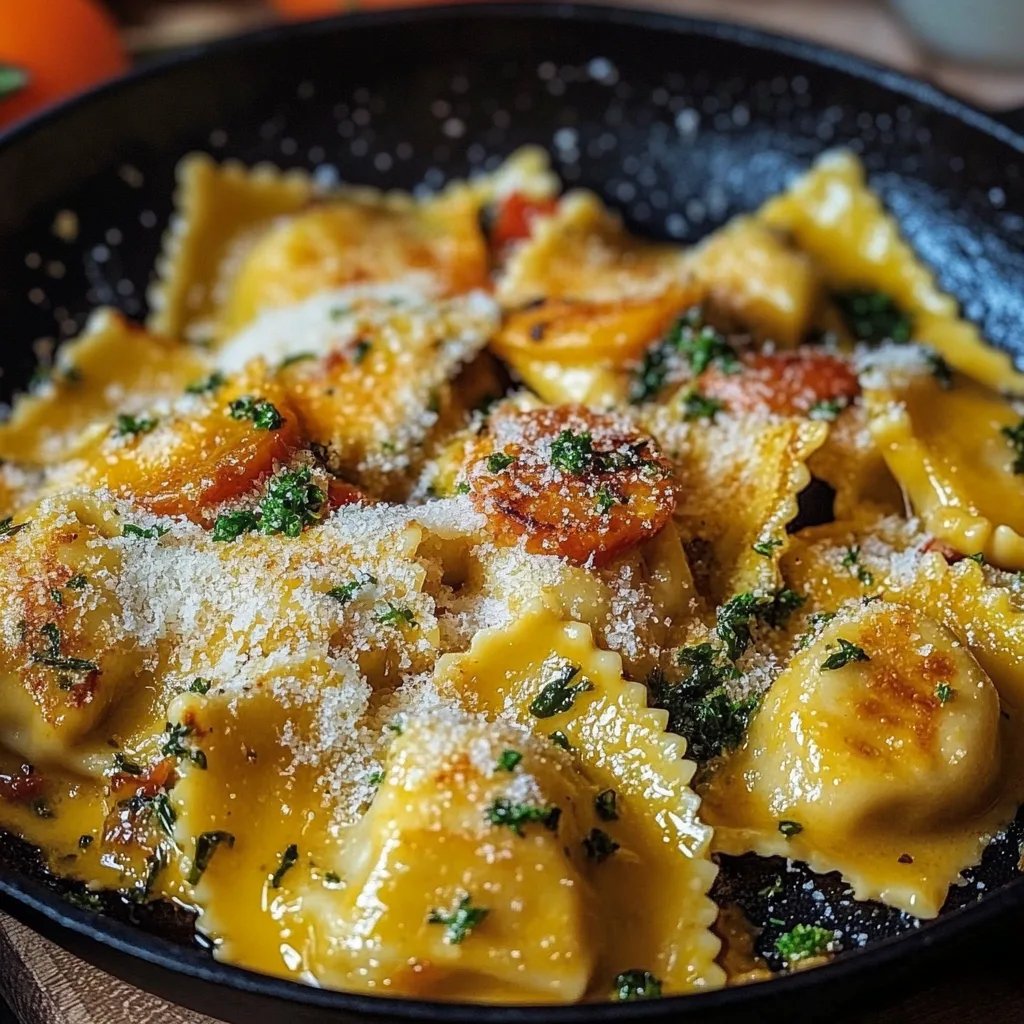 Bunte Ravioli-Gemüse-Pfanne