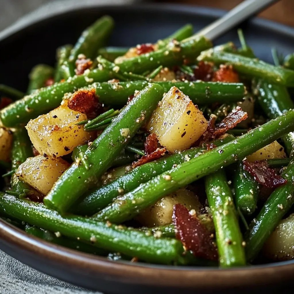Grüne Bohnen mit Speck