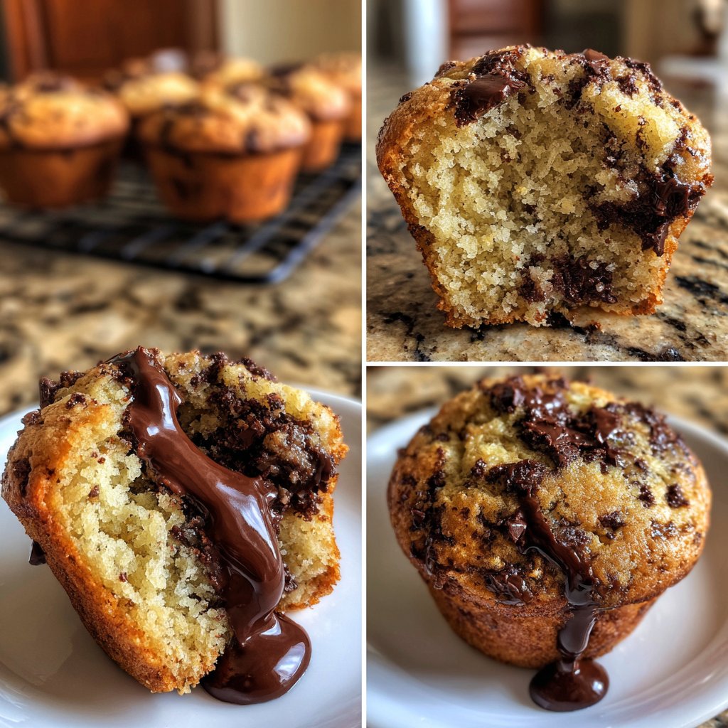 Muffins mit Banane und Schokolade