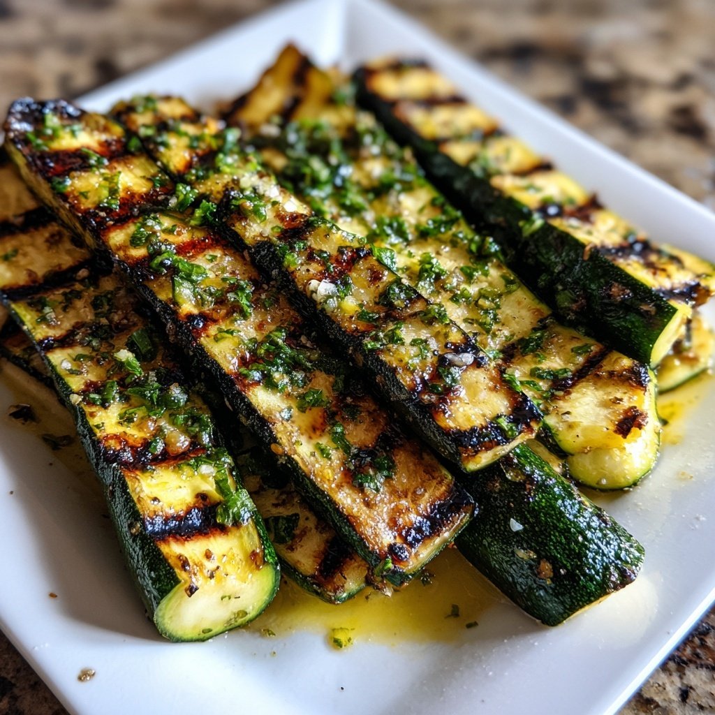Gegrillte Zucchini Mit Zitronen Marinade