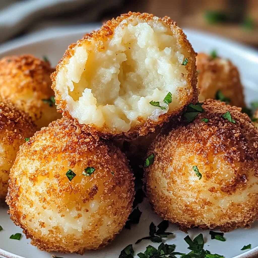 Air Fryer Cheesy Mashed Potato Balls