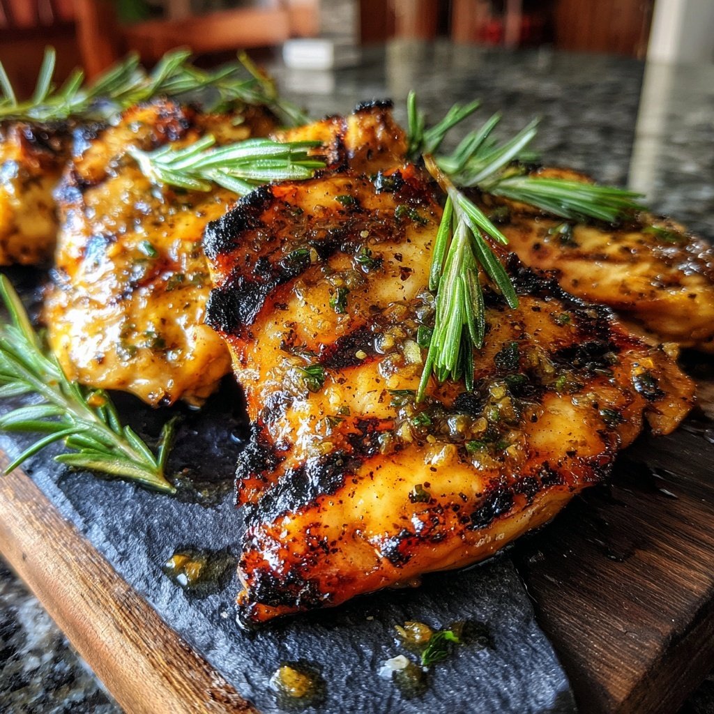 Gegrilltes Zitronen Hähnchen Mit Rosmarin