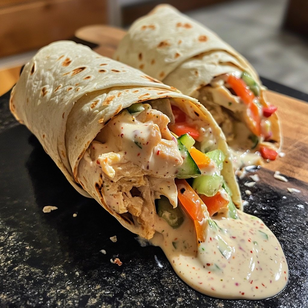 Wraps mit Joghurtsauce