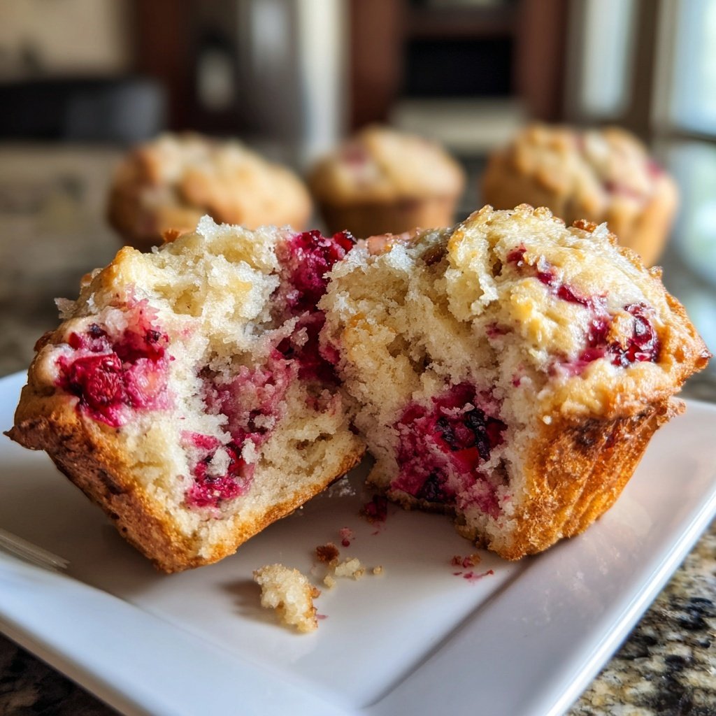 Muffins mit Vanille und Beeren