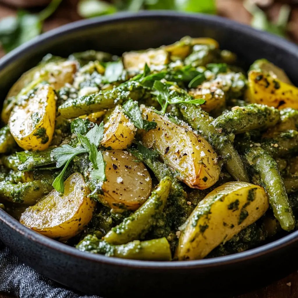 Grüne Bohnen aus dem Ofen