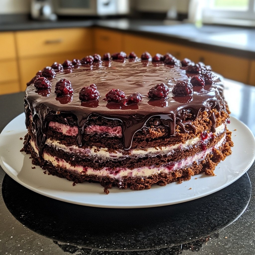 Schokoladen-Preiselbeer-Torte